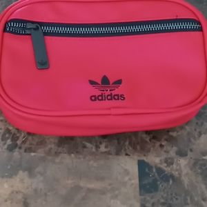 Red addidas fanny pack (Leather)